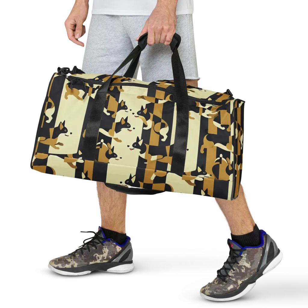 Gilded Hound on Duffle Bag — Front