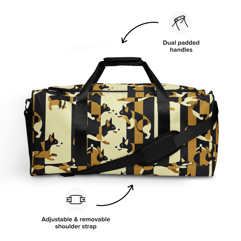 Gilded Hound on Duffle Bag — Front