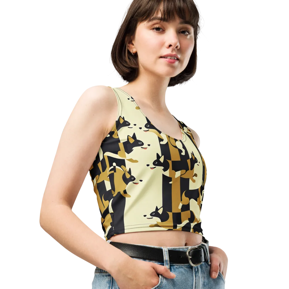 Gilded Hound on Crop Top — Right Front