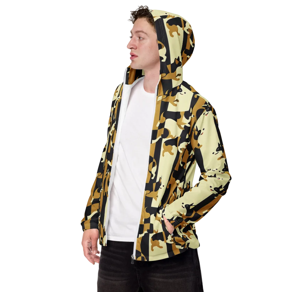 Gilded Hound on Men's Windbreaker — Left Front