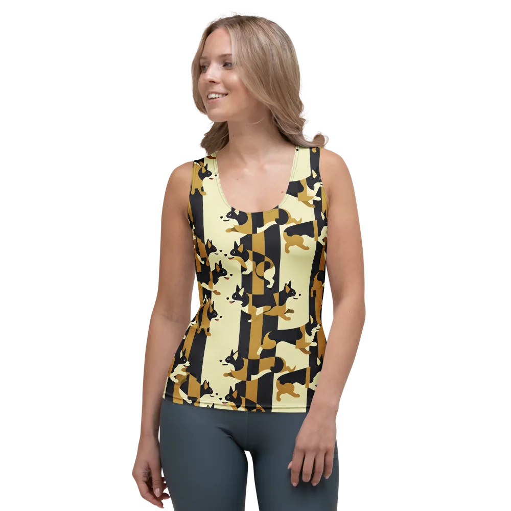 Gilded Hound on Women's Tank Top — Front