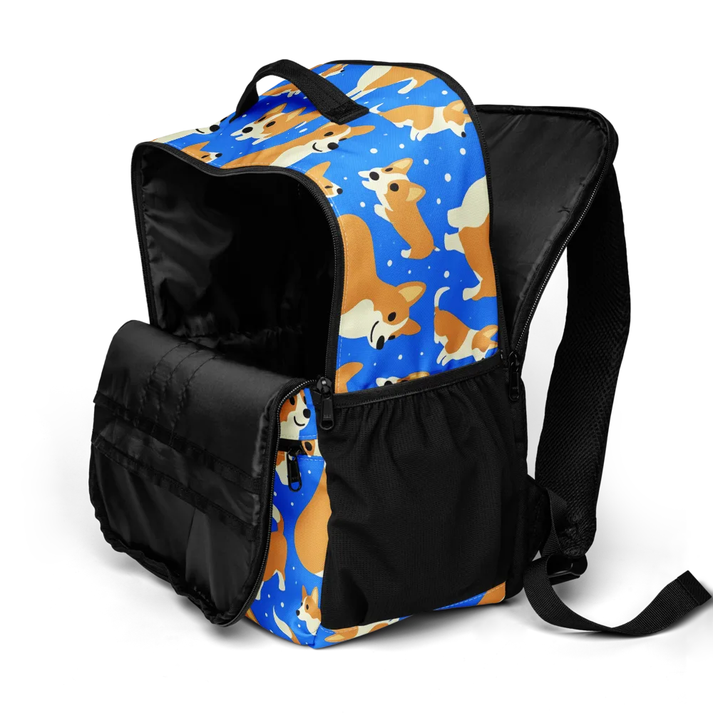 Corgi Snowglobe on Utility Backpack — Product details 2