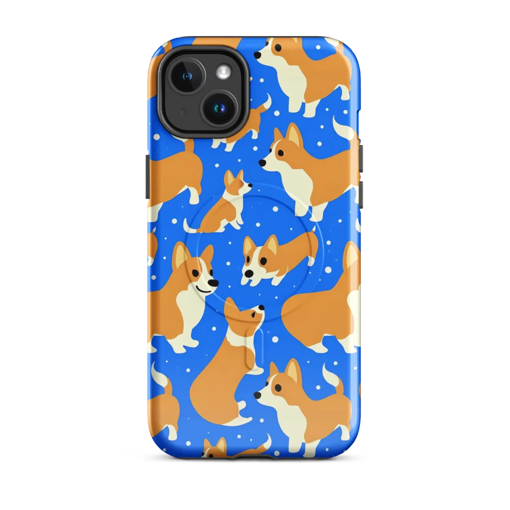 Corgi Snowglobe on MagSafe Tough Case for iPhone® — Front