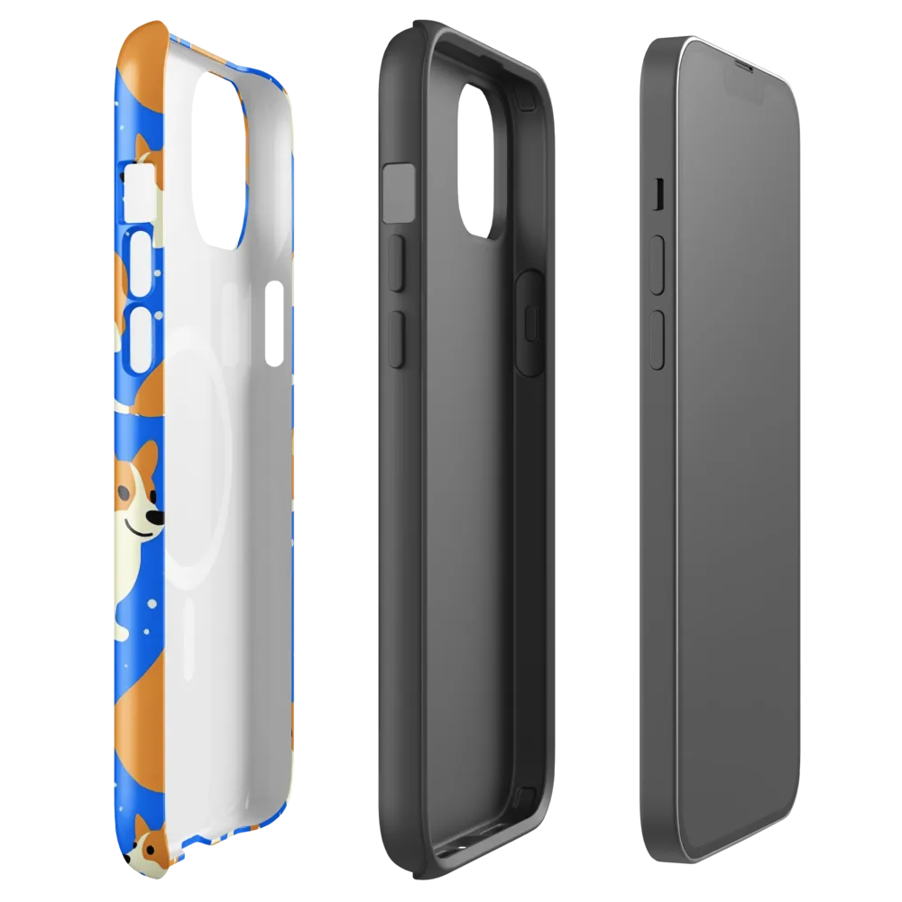 Corgi Snowglobe on MagSafe Tough Case for iPhone® — Front