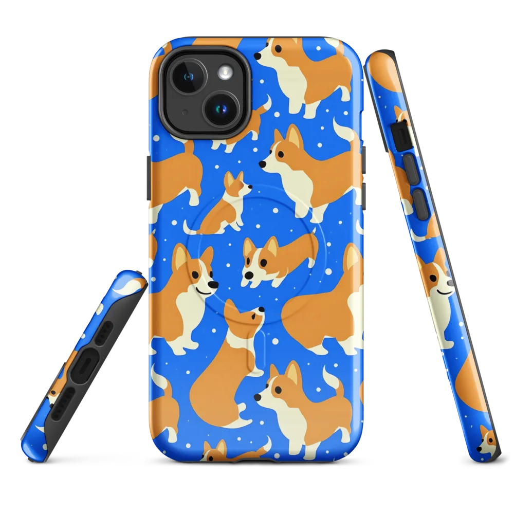 Corgi Snowglobe on MagSafe Tough Case for iPhone® — Front
