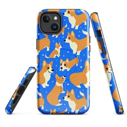Corgi Snowglobe on a MagSafe Tough Case for iPhone®