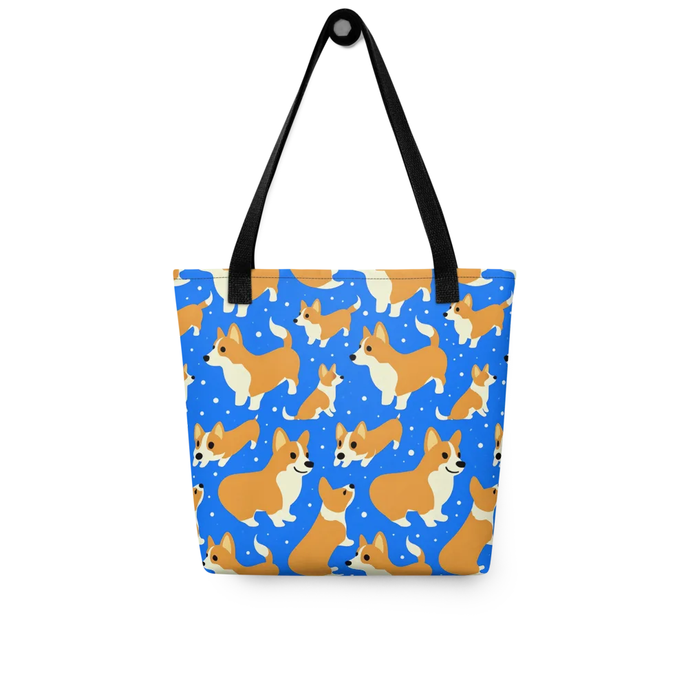 Corgi Snowglobe on Tote Bag — Front