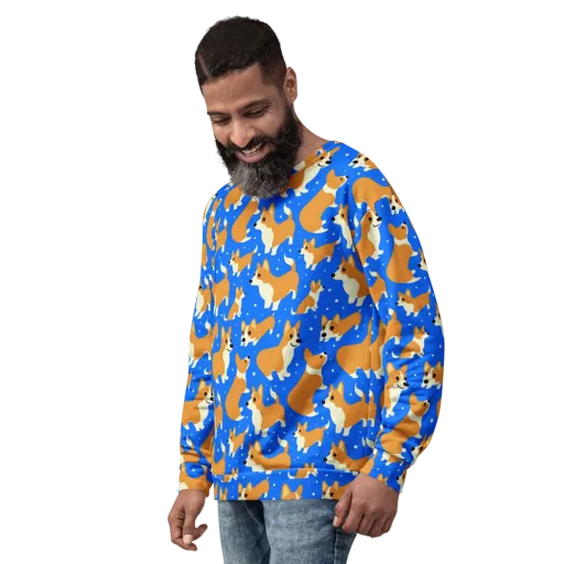 Corgi Snowglobe on a Sweatshirt
