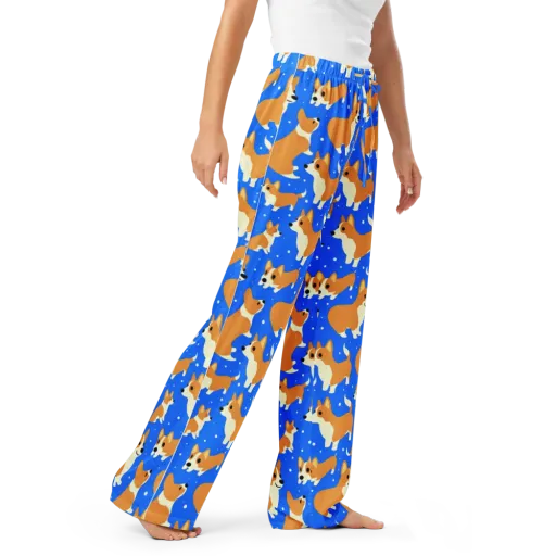Corgi Snowglobe on a Women's Pajama Pants