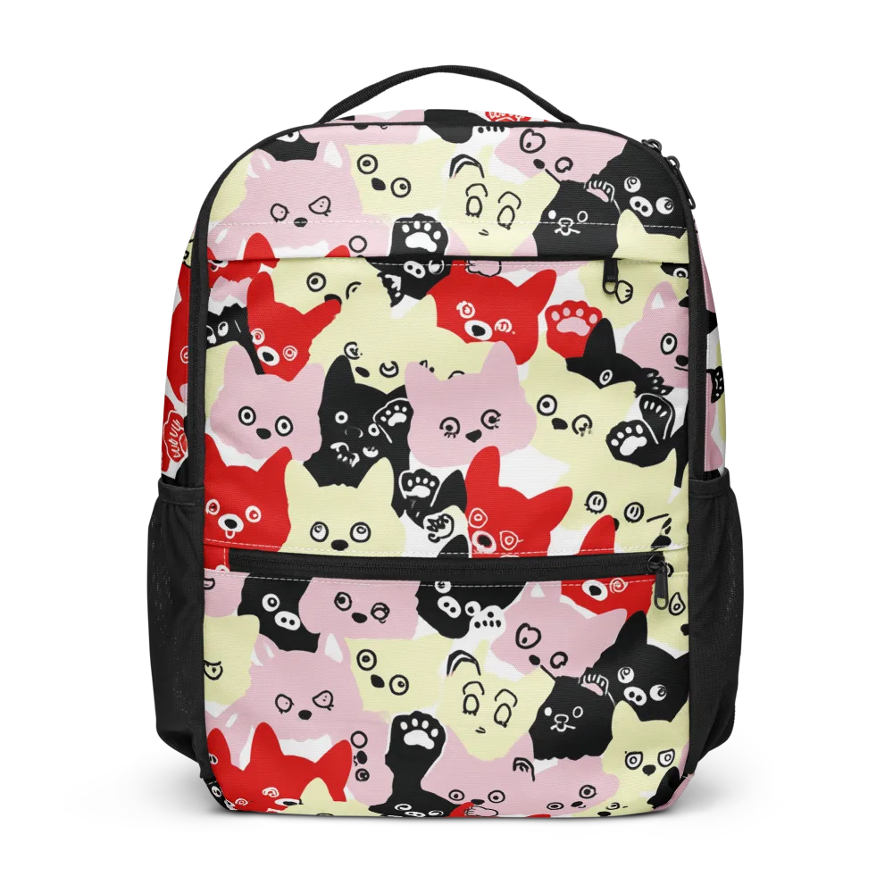 Neon Kitten Club on Utility Backpack — Front