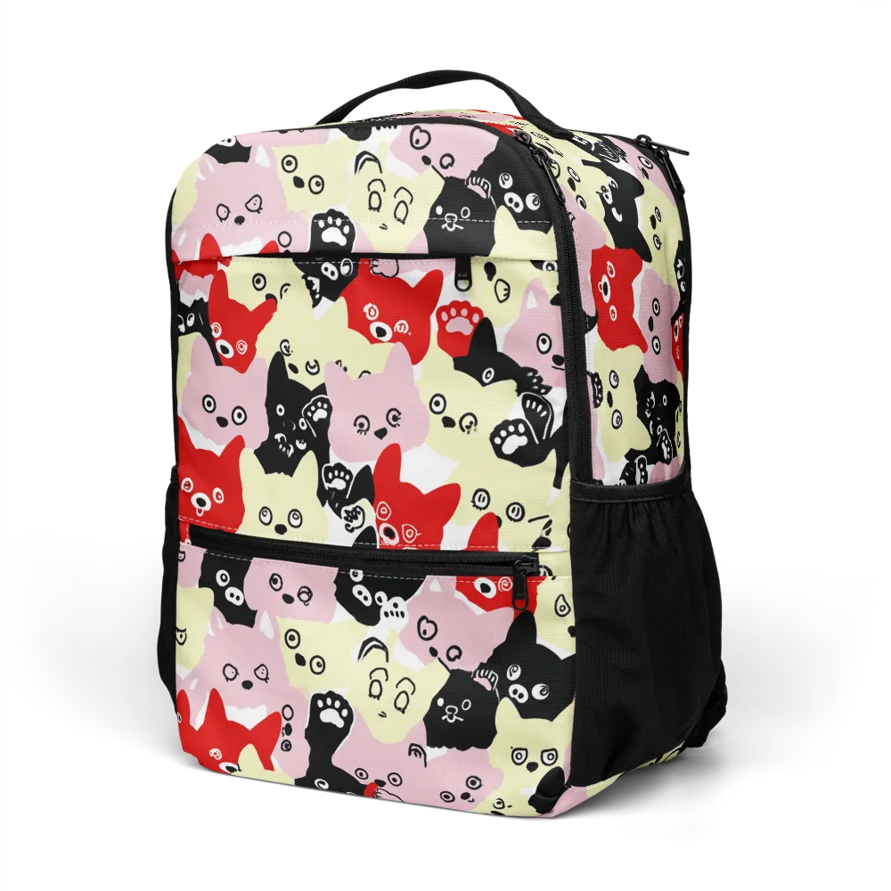 Neon Kitten Club on Utility Backpack — Left Front