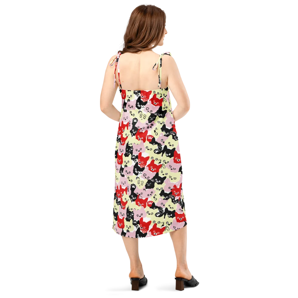 Neon Kitten Club on Slip Dress — Back