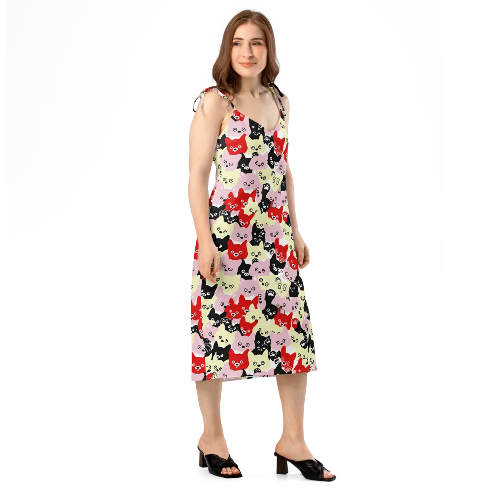 Neon Kitten Club on Slip Dress — Right Front