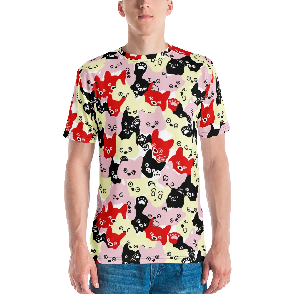 Neon Kitten Club on Men's Crew Neck T-Shirt — Front