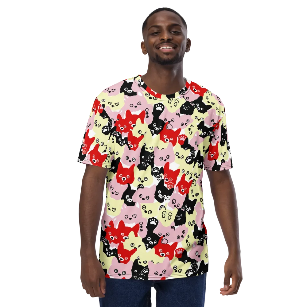Neon Kitten Club on Men's Crew Neck T-Shirt — Front