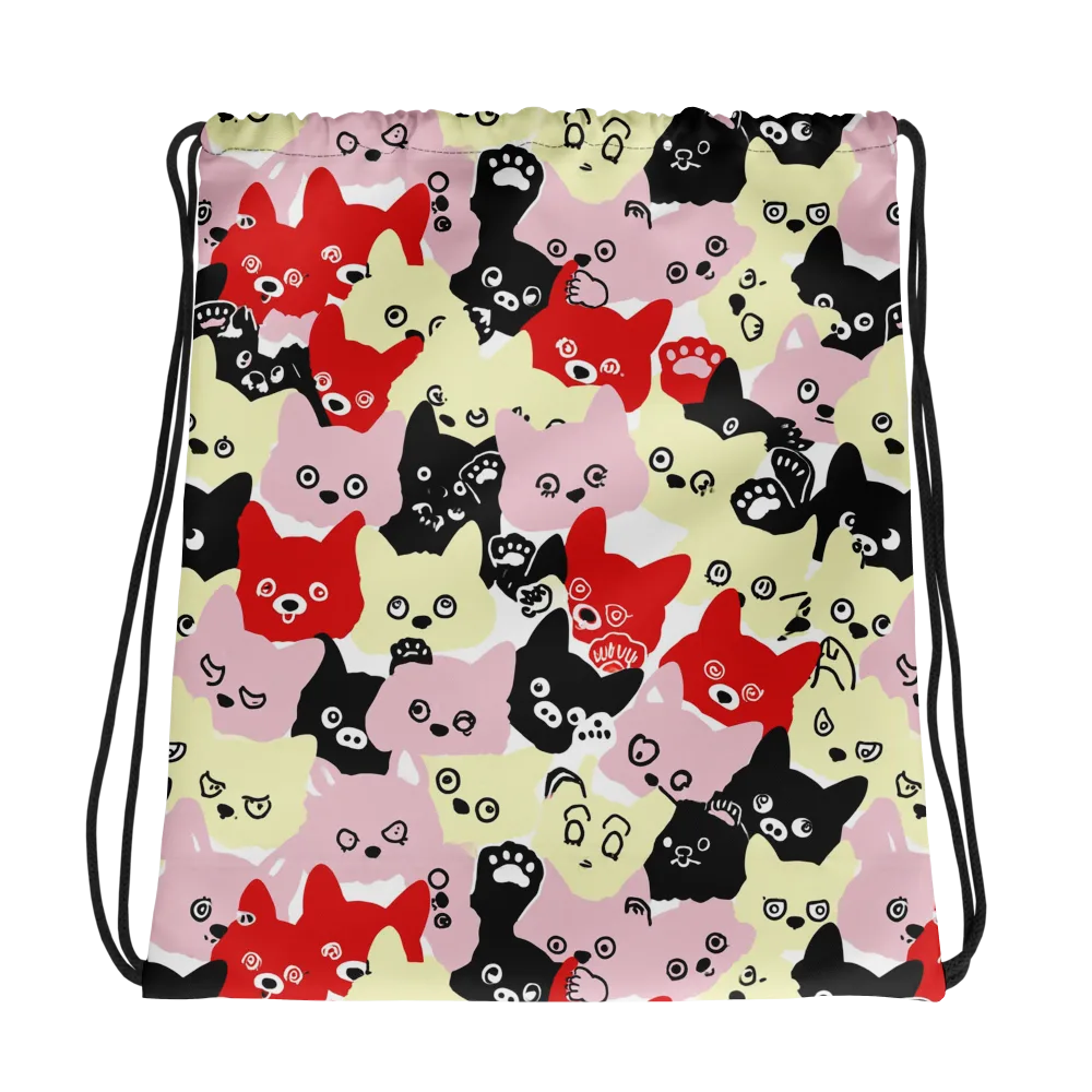 Neon Kitten Club on Drawstring Bag — Photo