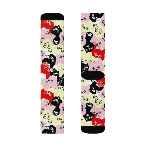 Neon Kitten Club on a Socks