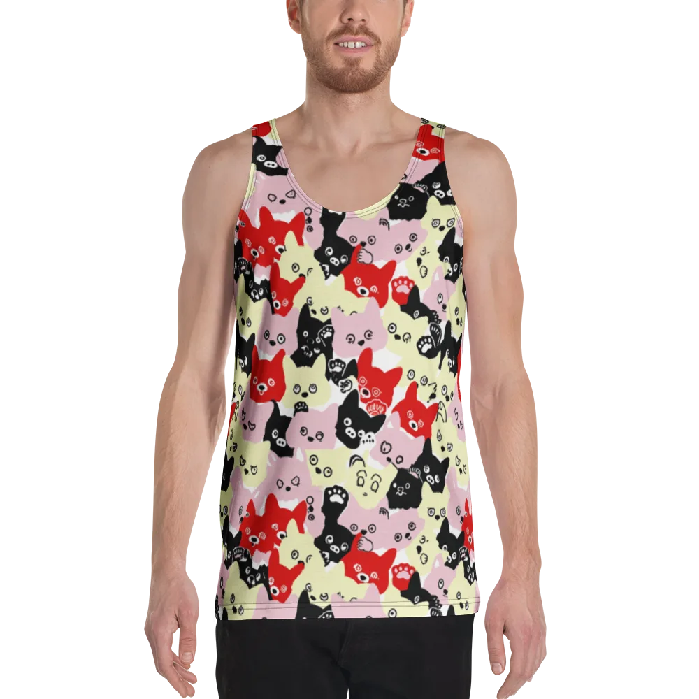 Neon Kitten Club on Men's Tank Top — Front