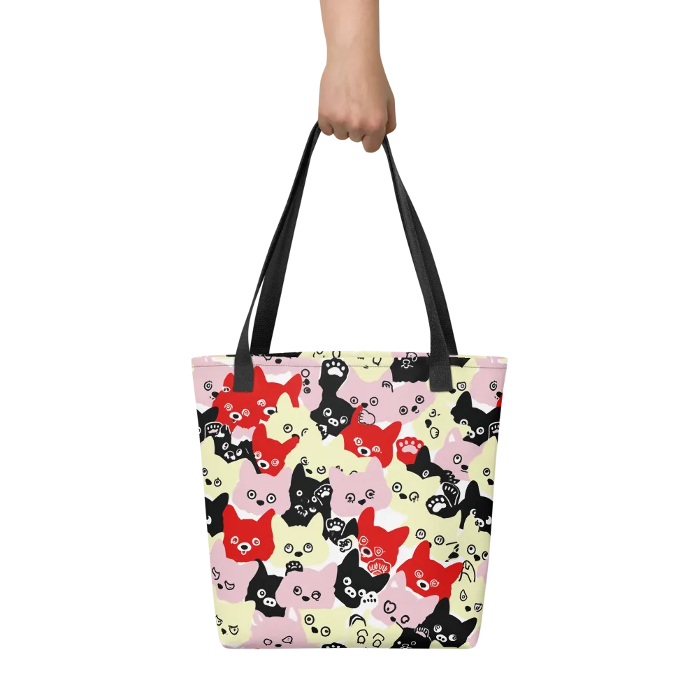 Neon Kitten Club on Tote Bag — Front