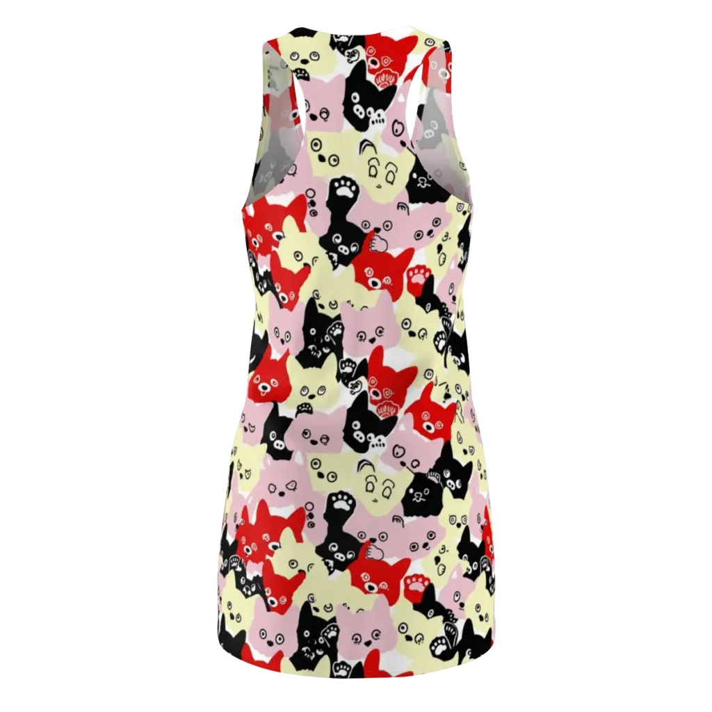 Neon Kitten Club on Racerback Dress — Back