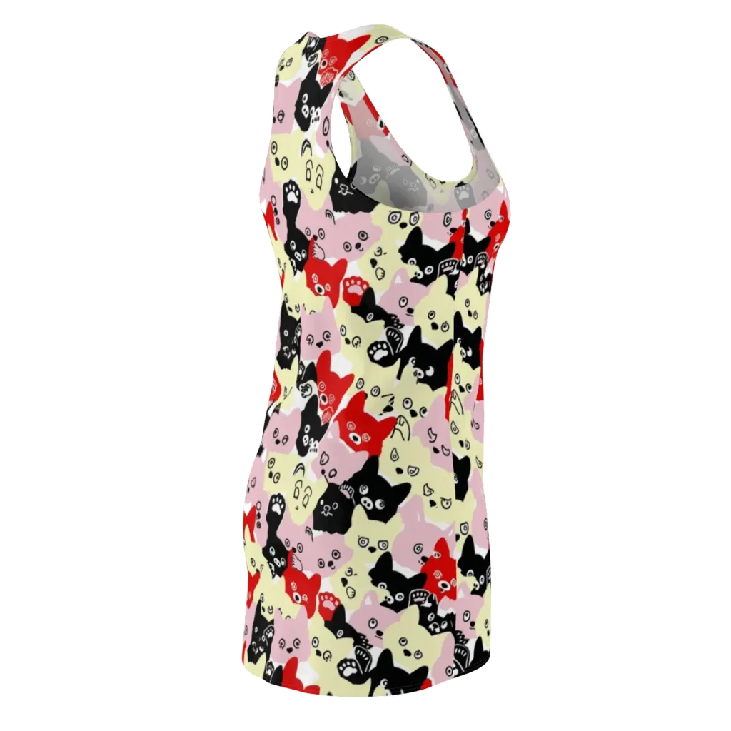 Neon Kitten Club on Racerback Dress — Back Side