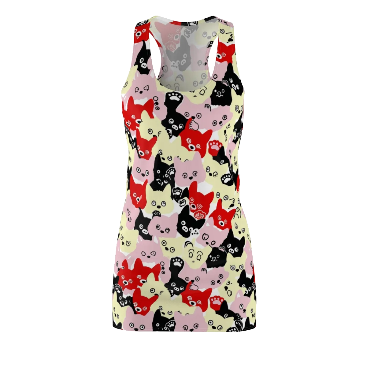 Neon Kitten Club on Racerback Dress — Front