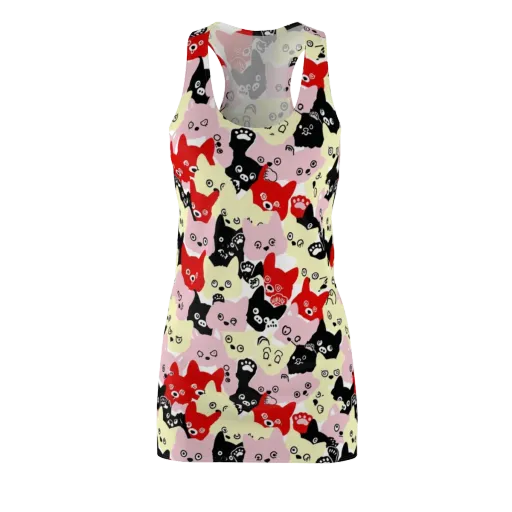 Neon Kitten Club on a Racerback Dress