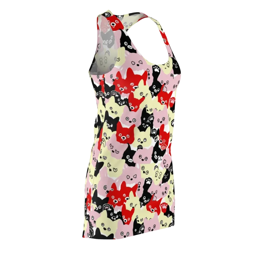 Neon Kitten Club on Racerback Dress — Front Side
