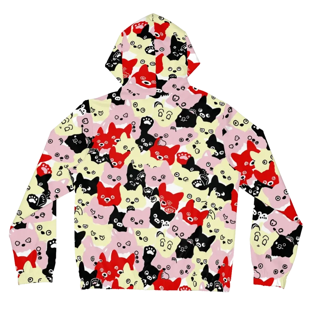 Neon Kitten Club on Women's Full-Zip Hoodie — Back