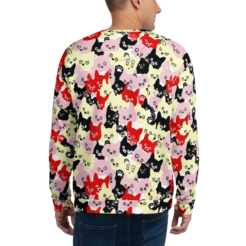 Neon Kitten Club on Sweatshirt — Back