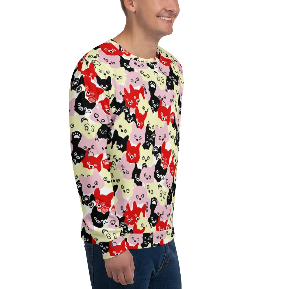 Neon Kitten Club on Sweatshirt — Right Front