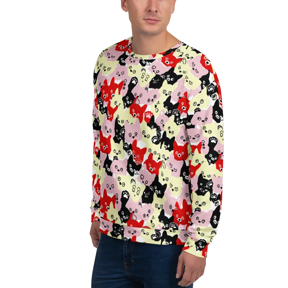 Neon Kitten Club on Sweatshirt — Left Front