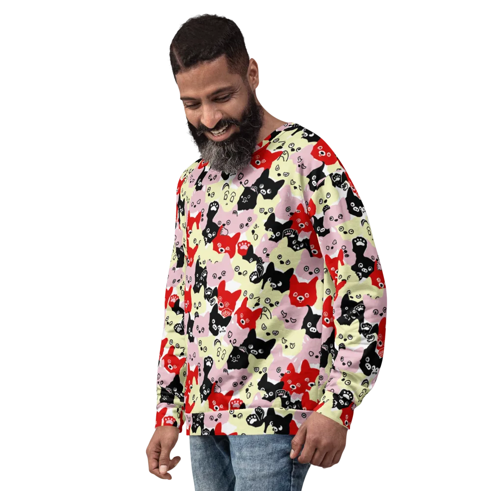 Neon Kitten Club on Sweatshirt — Left Front