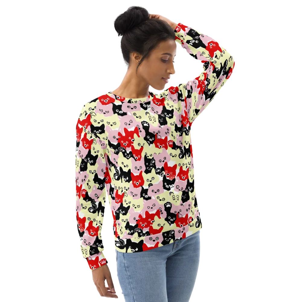 Neon Kitten Club on Sweatshirt — Right Front