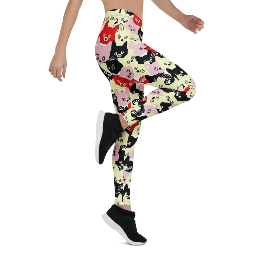 Neon Kitten Club on a Leggings