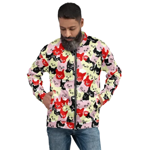 Neon Kitten Club on a Bomber Jacket