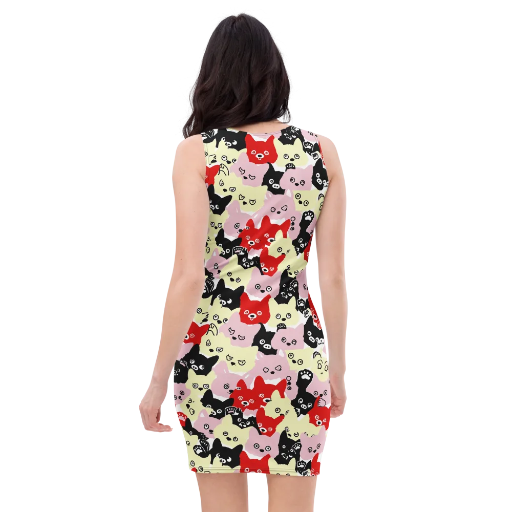 Neon Kitten Club on Bodycon Dress — Back