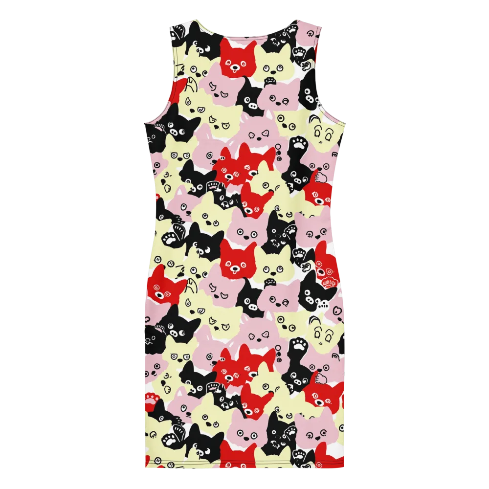 Neon Kitten Club on Bodycon Dress — Back