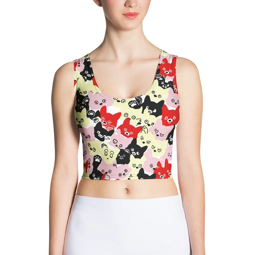 Neon Kitten Club on Crop Top — Front