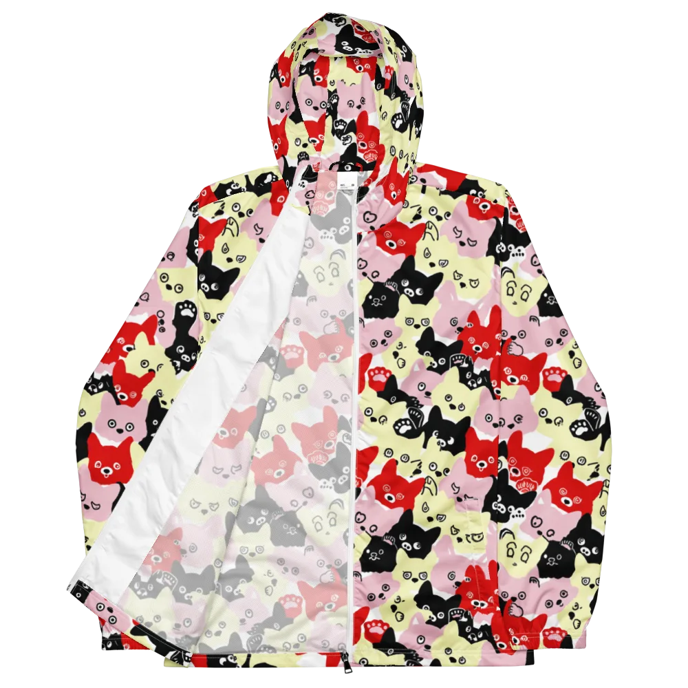 Neon Kitten Club on Men's Windbreaker — Front