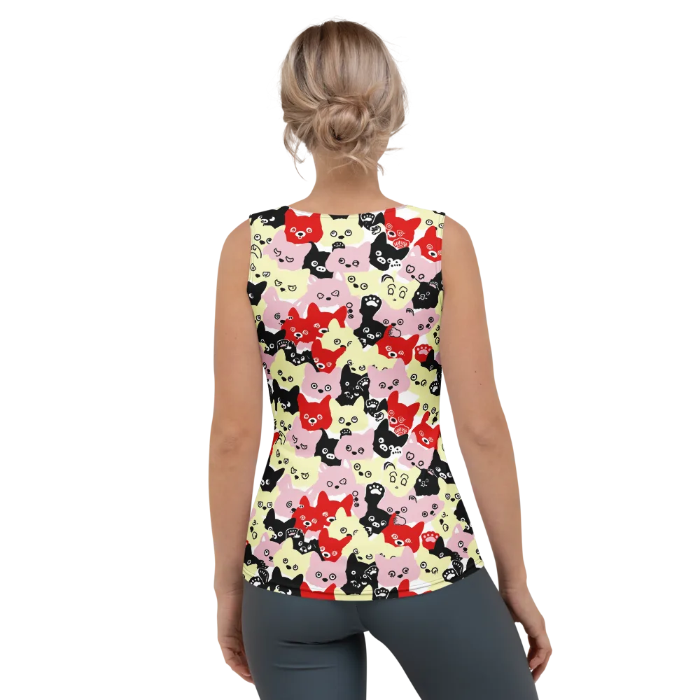 Neon Kitten Club on Women's Tank Top — Back