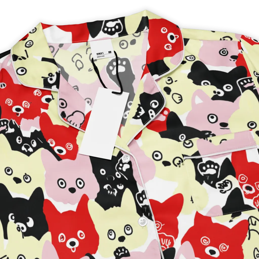 Neon Kitten Club on Women's Short Sleeve Pajama Top — Product details