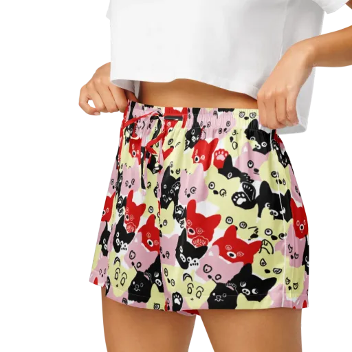 Neon Kitten Club on a Women's Pajama Shorts