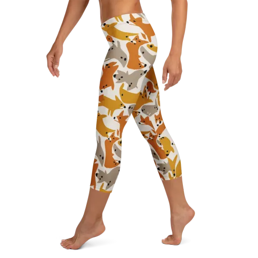 Autumn Fox Club on a Capri Leggings