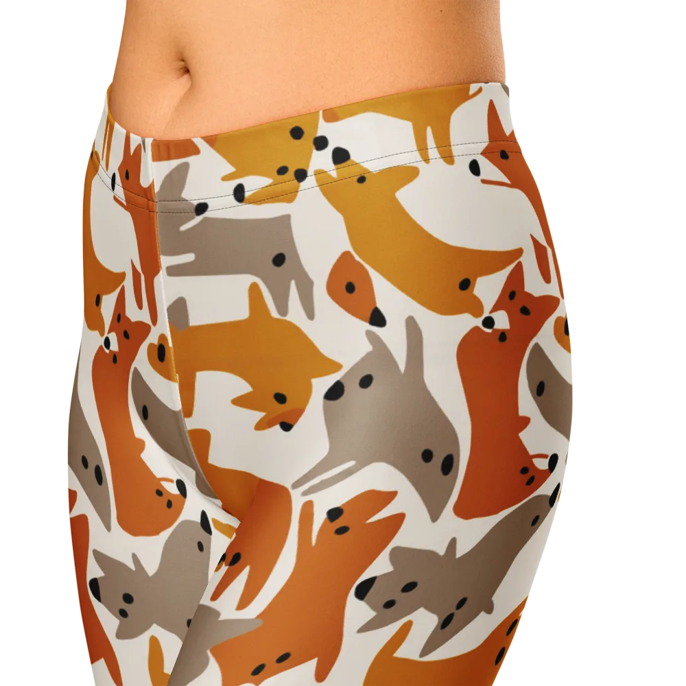 Autumn Fox Club on Capri Leggings — Zoomed-in