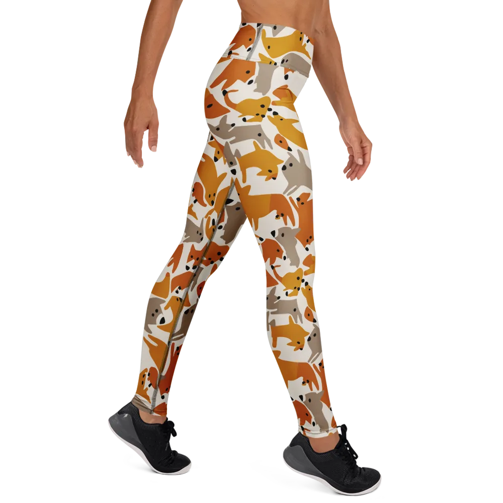 Autumn Fox Club on Yoga Leggings — Right