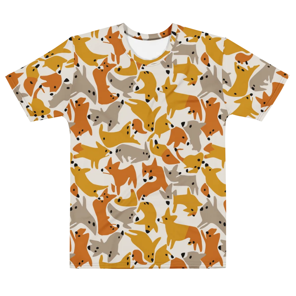 Autumn Fox Club on Men's Cotton Crew Neck T-Shirt — Front