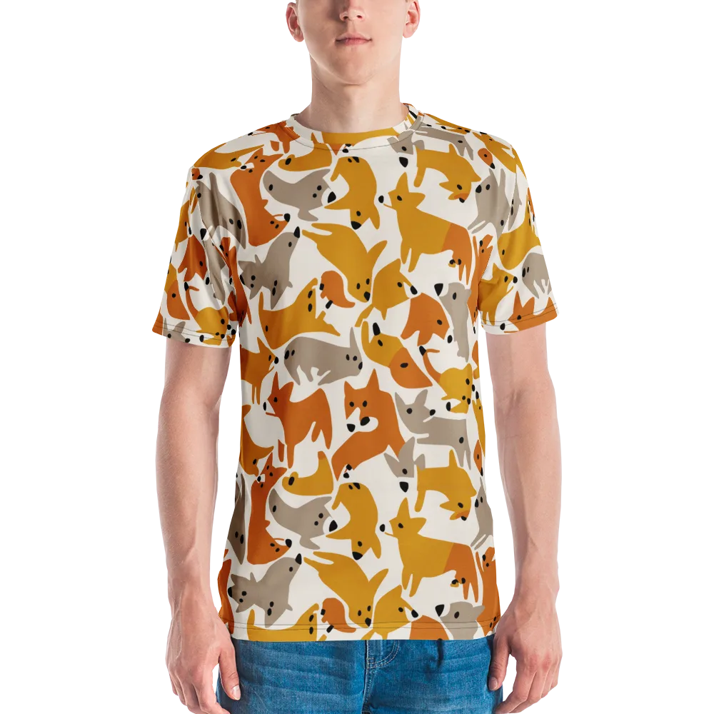 Autumn Fox Club on Men's Crew Neck T-Shirt — Front