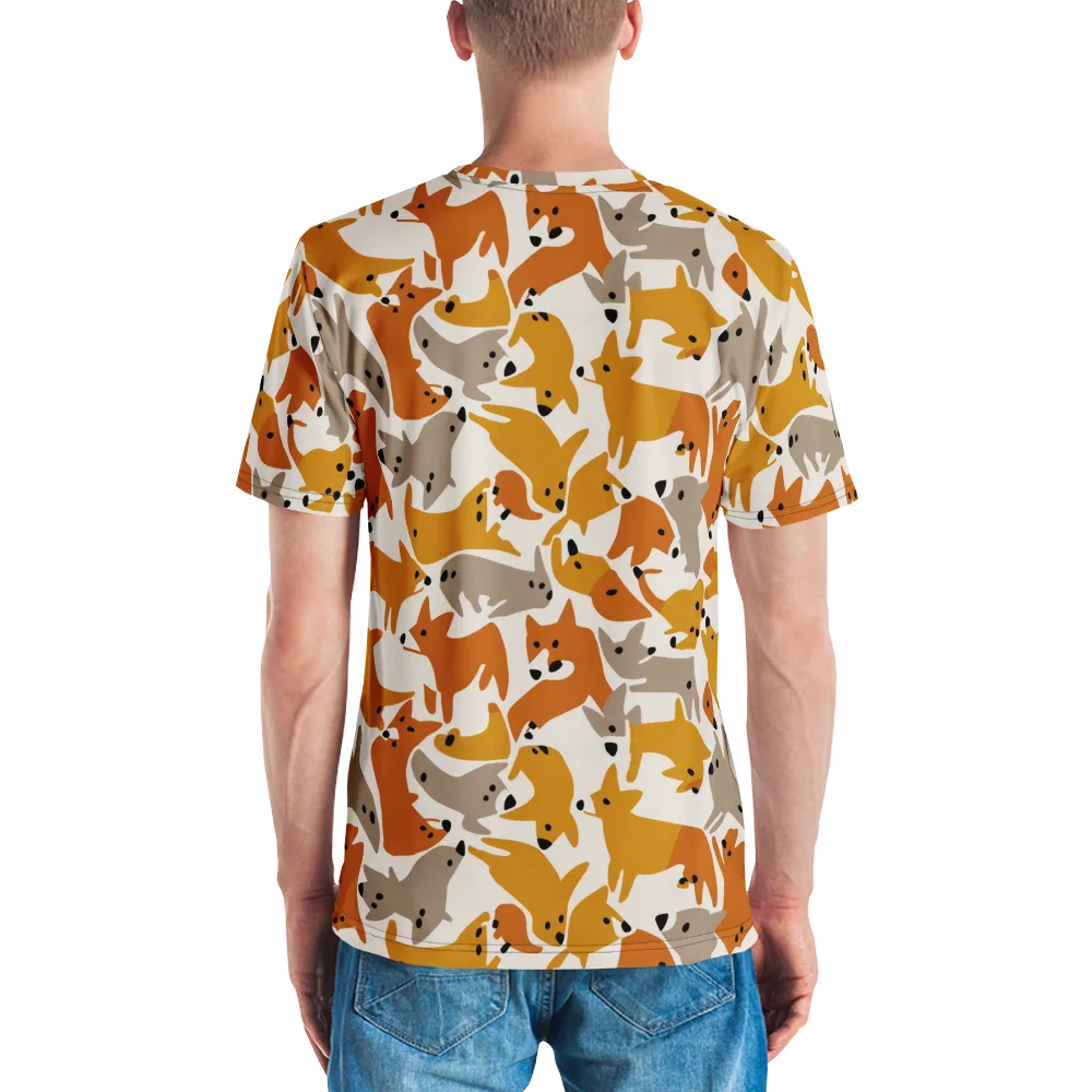 Autumn Fox Club on Men's Crew Neck T-Shirt — Back
