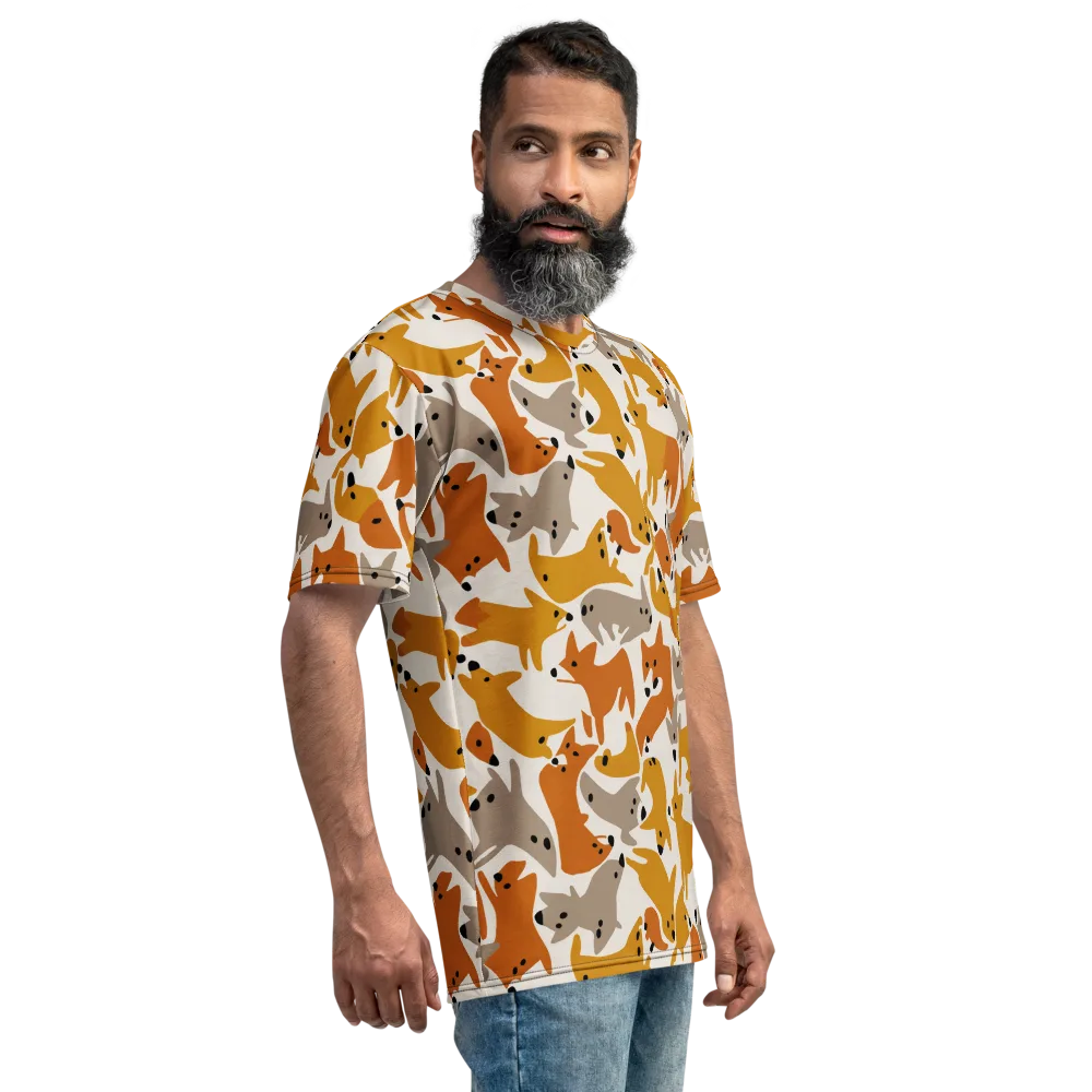 Autumn Fox Club on Men's Crew Neck T-Shirt — Right